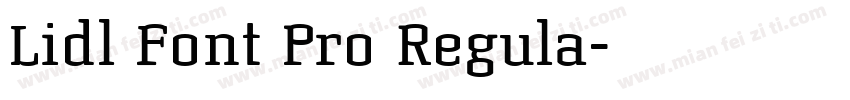 Lidl Font Pro Regula字体转换
